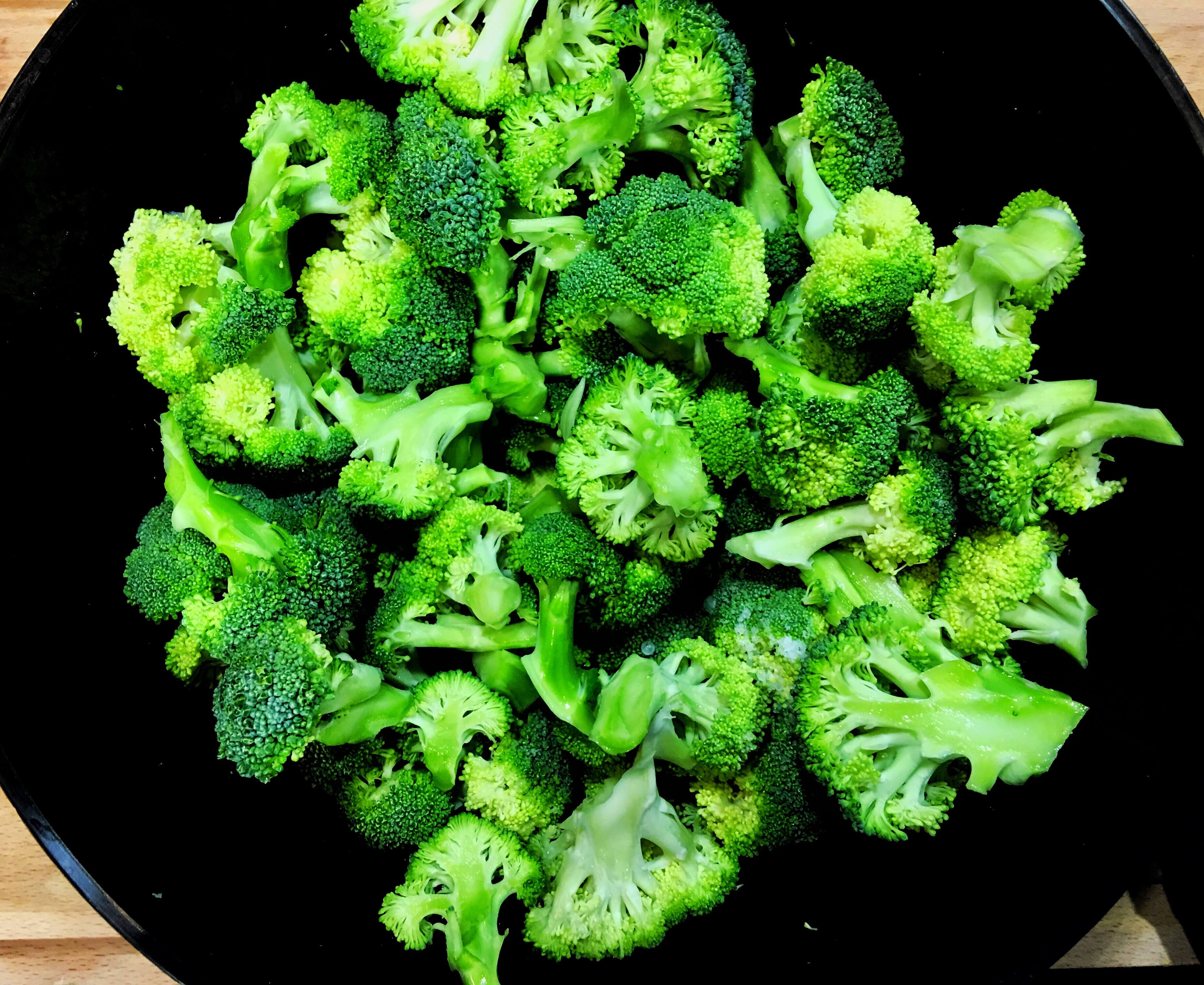 a plate full with broccoli