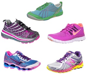 a selection of running shoes